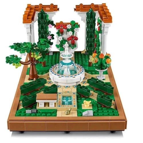 Конструктор LEGO Icons Сад с фонтаном 1302 детали (10359): Количество деталей, шт. 1302