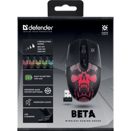 Мышь Defender Beta GM-707L Wireless Black (52707): Радиус действия 10