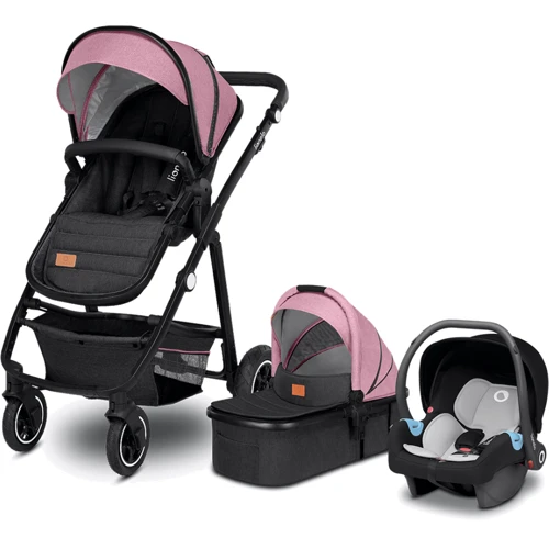 Коляска 3 в 1 Lionelo Amber Pink Rose