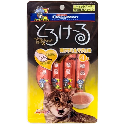 Ласощі для котів CattyMan Chicken&Tuna з куркою та тунцем рідке 4х16 г (56199)