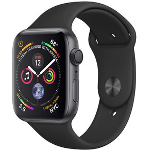 Apple Watch Series 4 44mm GPS Space Gray Aluminum Case with Black Sport Band (MU6D2) Approved