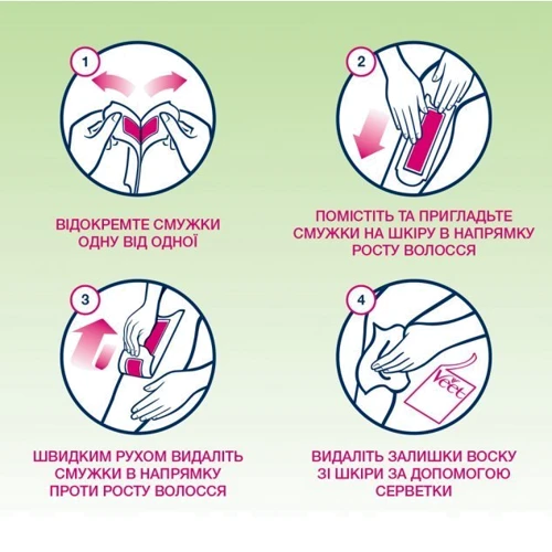 Veet Easy-Gelwax Восковые полоски для сухой кожи 12 шт. фото 2
