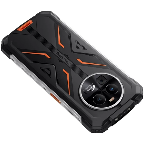 Смартфон Blackview BV8100 8/256GB Aurora Orange: Камера двойная 50 + 13 Mп (f1.8/f2.2) / автофокус / LED вспышка / фронтальная 32 Мп (f2.2)