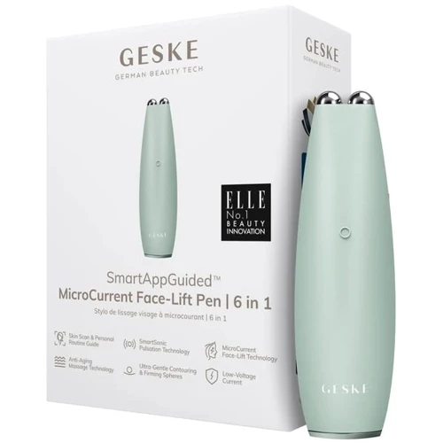 Микротоковая ручка для подтяжки лица GESKE MicroCurrent Face-Lift Pen 6в1 green