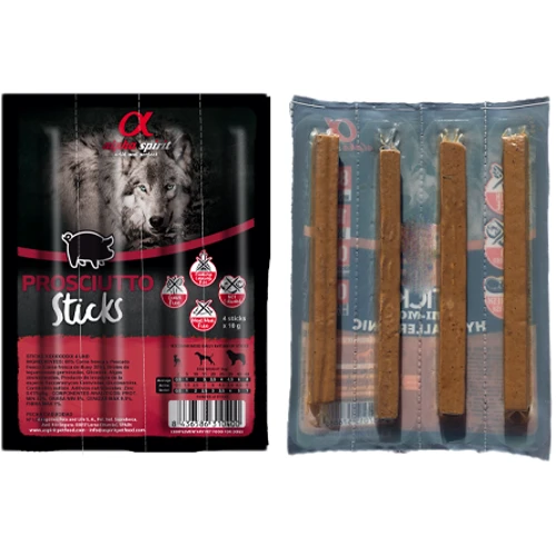 Лакомство для собак Alpha Spirit Sticks Prosciutto с прошуто стики 4 шт. 40 г (as5101405)
