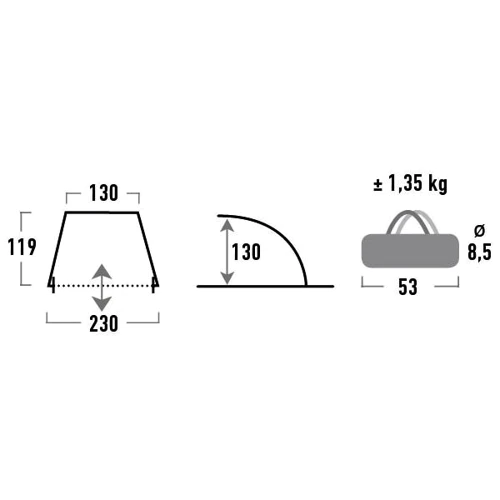 Палатка High Peak Mallorca 40 (Blue/Grey) (926281)
