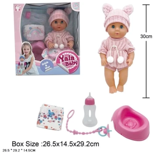 Пупс Yale Baby Drink&Wet пьет-писает + аксессуары (YL2430L-D)
