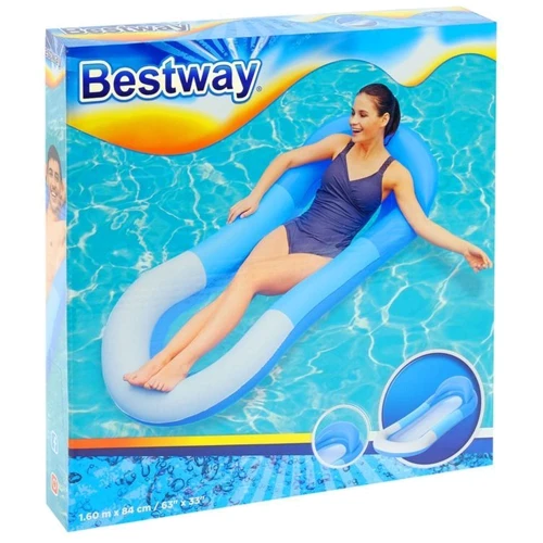 Пляжный надувной гамак Bestway 43300 Аквагамак, 160-84см: Цвет голубой