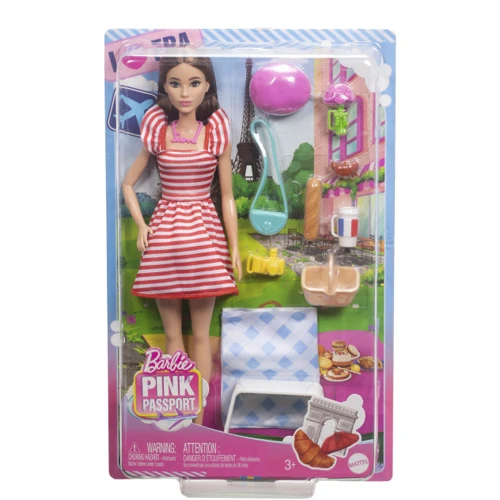 Лялька Barbie Pink passport у Парижі (HWH99): Особливості На шарнірах