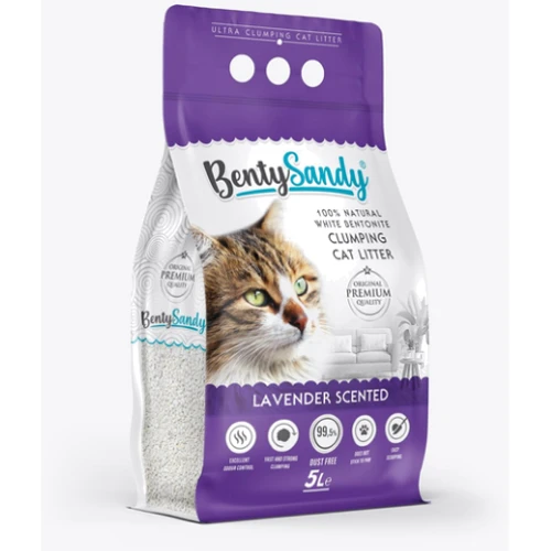 Наполнитель для кошачьего туалета Benty Sandy Lavender Scented Цветные гранулы 5 л/4.35 кг (BS-5003)