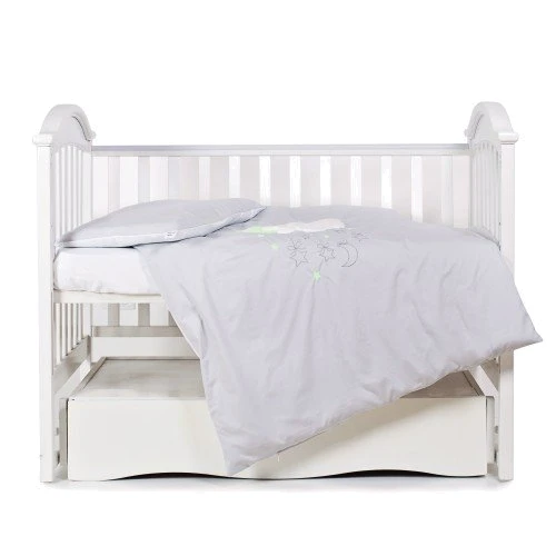 Сменная постель 3 эл. Babycentre&Twins Moonlight 4011-ZBTMO-010, grey, серая