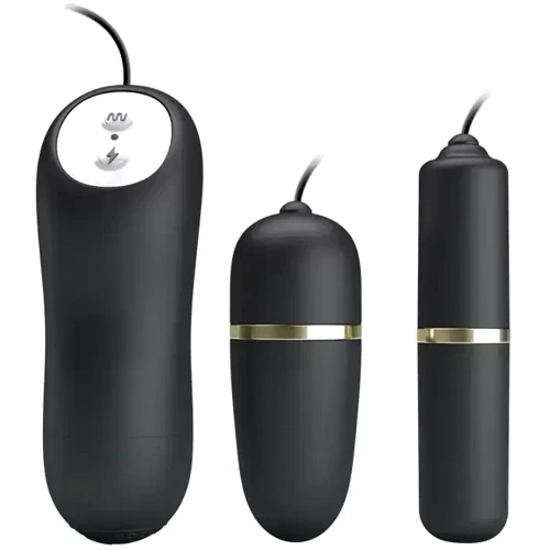 Виброяйцо-электростимулятор Pretty Love Double Vibro-Bullets, BI-014878