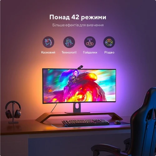 Набор адаптивной подсветки Govee H604B DreamView G1 Gaming Light 24-29' RGBIC черный (B604B311) фото 2