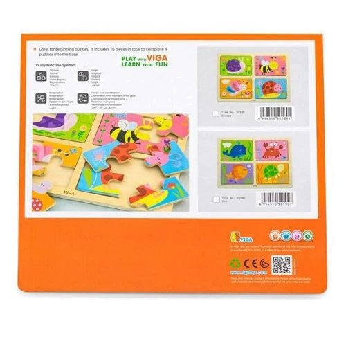 Деревянный пазл Viga Toys Море 4 в 1 (50190)