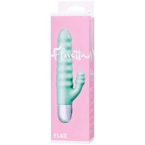 Рельефный вибратор с клиторальной стимуляцией Toyfa Flovetta Flax
