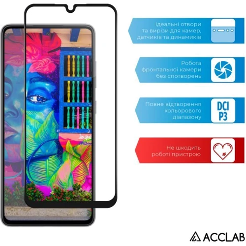 Аксесуар для смартфона ACCLAB Tempered Glass Full Glue Black для Samsung A256 Galaxy A25 5G фото 5