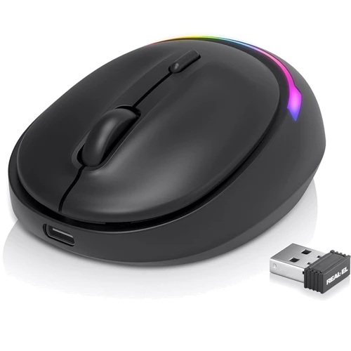 Мышь REAL-EL RM-440 W Black (EL123200045): Интерфейс подключения Bluetooth, Wireless