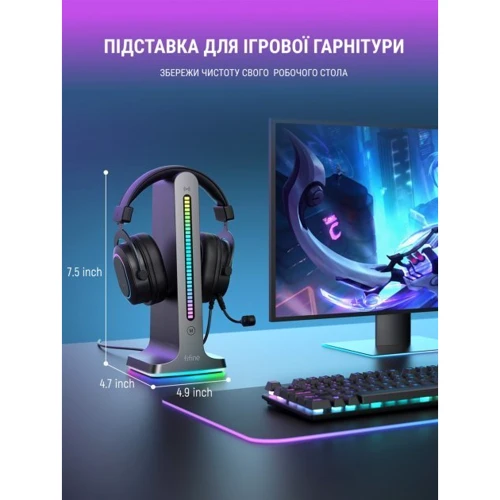Підставка для навушників Fifine S3 RGB фото 7