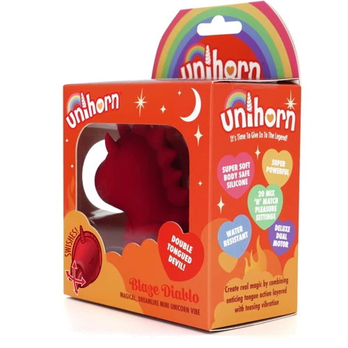 Вібратор-єдиноріжка Unihorn - Blaze Diablo, лагідний язичок