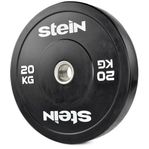 Млинці для штанг і гантель Stein 20 кг бамперний (IR5200-20): Тип Литые (цельные)