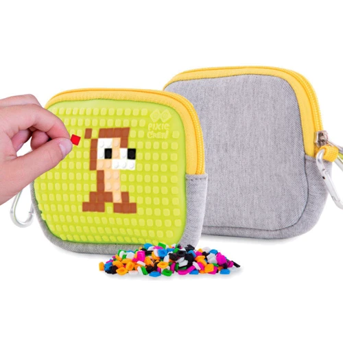 Кошелек для мелочей Pixie Crew Crazy Colors серый и неоновый желтый (PXA-07-19): Цвет желтый