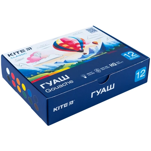 Гуашь Kite Classic 12 цветов (K-063)