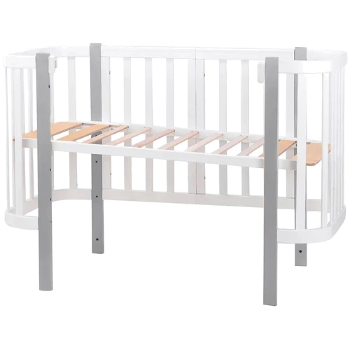 Дитяче ліжечко Babyroom Місяць 120x60 см білий - сірий (625552)
