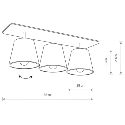 Люстра Nowodvorski 9717 Awinion E27 3x40W IP20 Gr: Тип Люстри з абажуром
