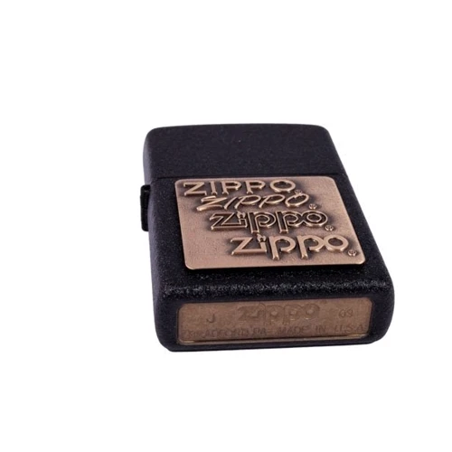 Зажигалка Zippo BRASS EMBLEM BLACK CRACKLE (362) фото 6
