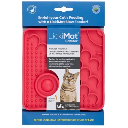 Коврик для медленного питания кошек LickiMat CAT CATSTER PINK (9349785008438): Материал Резина