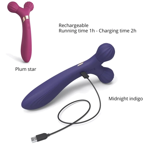 Вібратор для пар 2 в 1 Love To Love FIREBALL - MIDNIGHT INDIGO