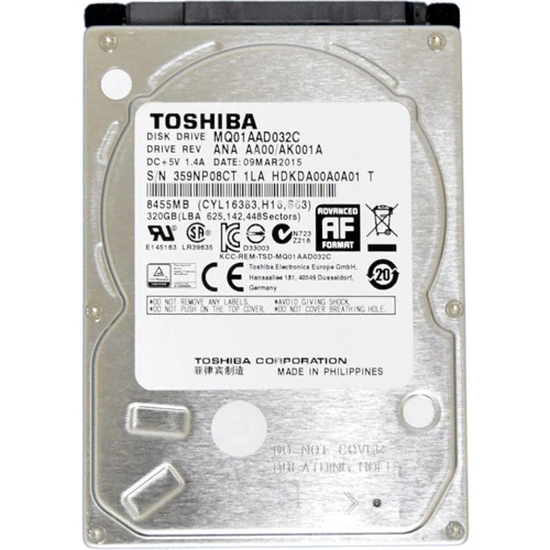 Внутренний жесткий диск Toshiba 320 GB SATA (MQ01AAD032C)