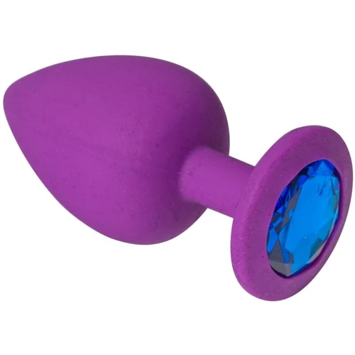 Анальная пробка CRYSTAL Purple Silicone Sapphire, L
