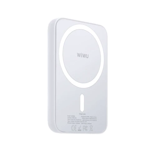 Зовнішній акумулятор WIWU Power Bank 5000mAh MagSafe Wireless Charger 15W White (SC5000A)