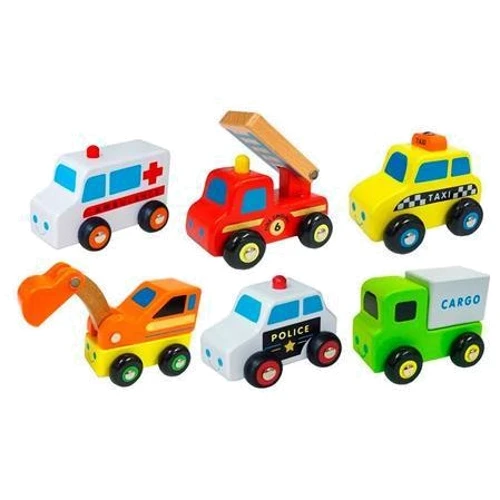 Набір іграшкових машинок Viga Toys Спецтранспорт 6 шт (59621)