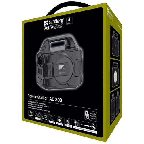 Зарядная станция Sandberg AC 300 288Wh, 300W: Разъемы для подзарядки Зарядка от сети, DC-разъем
