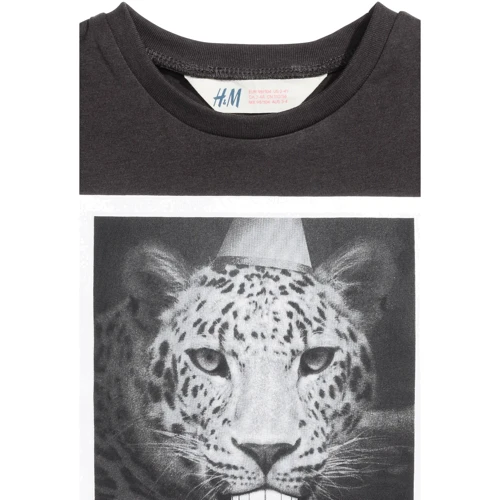 Футболка H & M 1212-3404293 134-140 см темно-сіра: Розмір 134