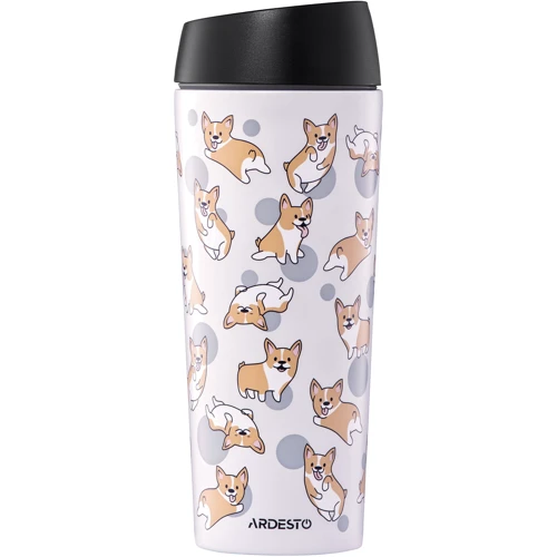 Термокухоль Ardesto Coffee Time Corgi 450 мл сіра (AR2645CR) фото 5