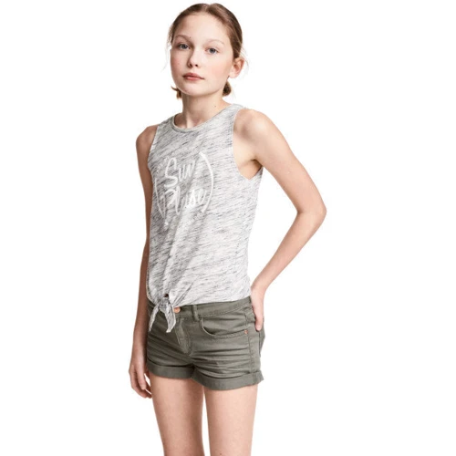 Майка H&M 4737345 146-152 см серая: Тип Майки