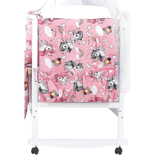 Постельный комплект Qvatro Gold RG-08 розовый единороги (625392)