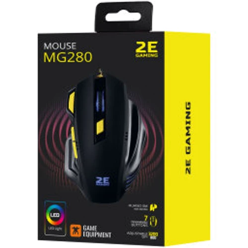 Мышь 2E Gaming MG280 LED USB Black (2E-MG280UB): Интерфейс подключения USB