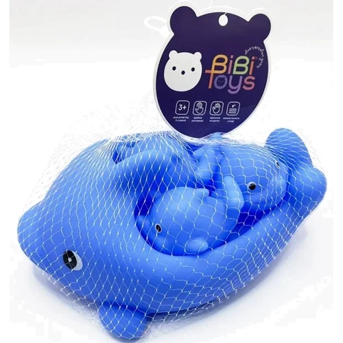 Набір іграшок для ванни Bibi Toys Сім'я китів (4 шт) (760899BT)