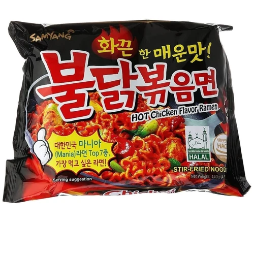 Лапша быстрого приготовления со вкусом курицы, острая Samyang Buldak 140 g