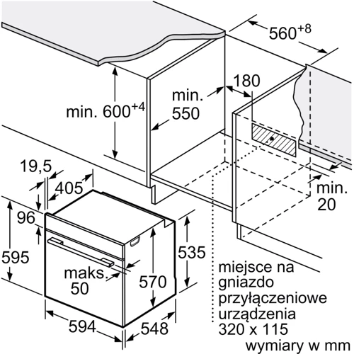 Духовой шкаф электрический Bosch HBA2140B0: Мощность подключения, Вт 3400