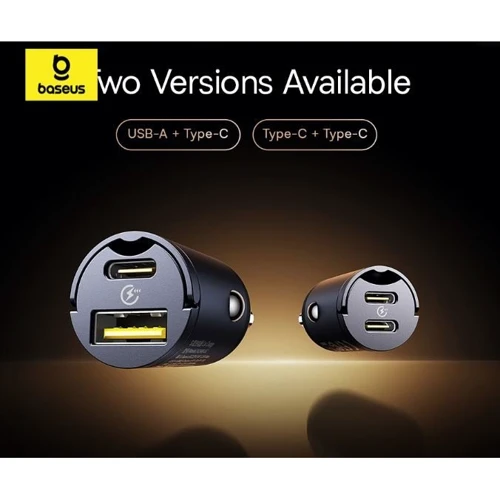 Зарядное устройство Baseus Car Charger USB+USB-C Tiny Star 30W Black (C00035001121-02): Кабель в комплекте отсутствует