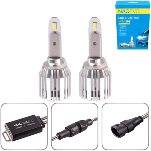 Светодиодная автолампа PULSO Naoevo S4/LED/H27/Flip Chip/9-16V/30W/3600Lm/EMERGENCY3000K/3000K/4300K/ 6500K (S4-H27): Световой поток, Лм 3600