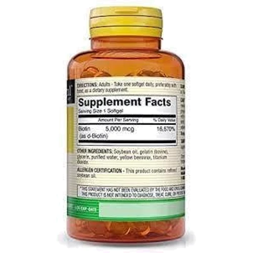 Mason Natural Biotin 5000 mcg Биотин 60 капсул: Тип Витамин B