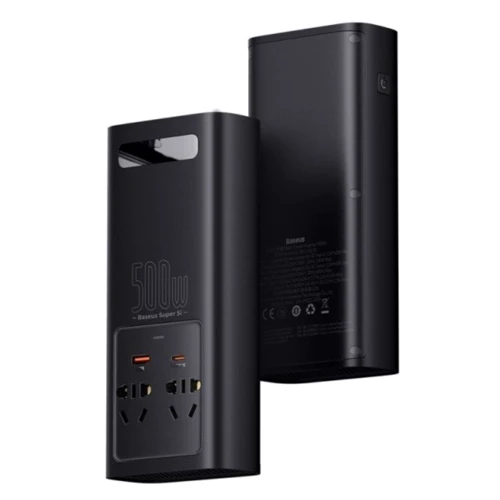 Автомобильный инвертор Baseus Super Si Inverter 500W (220V CN/EU) black (CGNB000101): Производитель Baseus