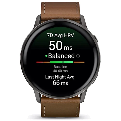 Смарт-часы Garmin Venu 4 45mm Slate with Black Silicone Band and Brown Leather Band (010-03014-03)