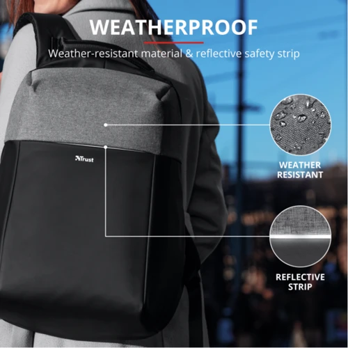 Сумка для ноутбука Trust 16" Backpack Nox Anti-Theft Black фото 11